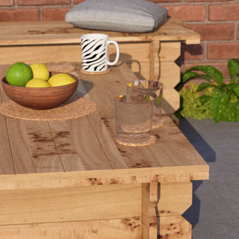 Wooden Interlock Bench Set