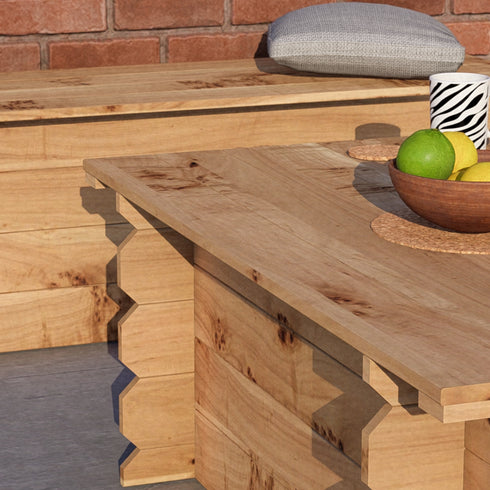 Wooden Interlock Bench Set