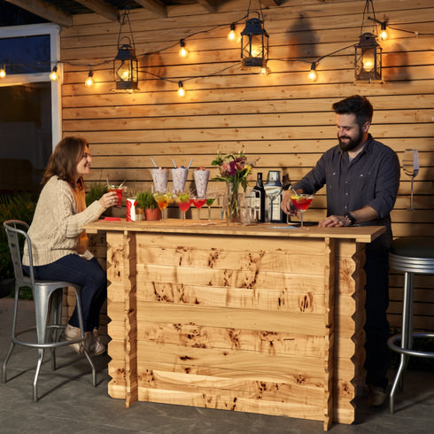 Rustic Wooden Interlock Bar