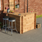 Wooden Interlock Bar assembled in a garden, rustic timber finish