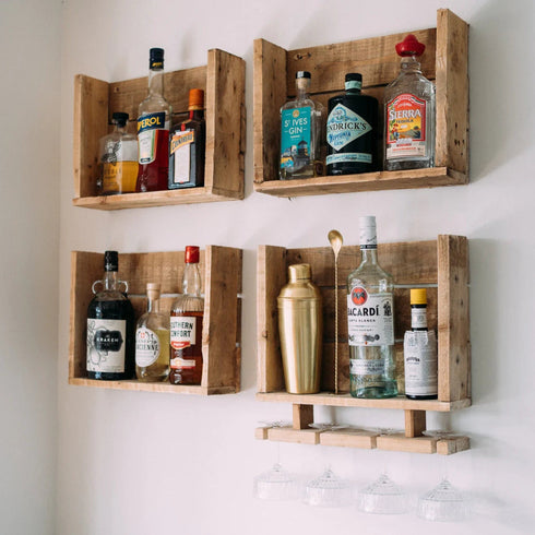 Rustic Wooden Crate Wine Rack