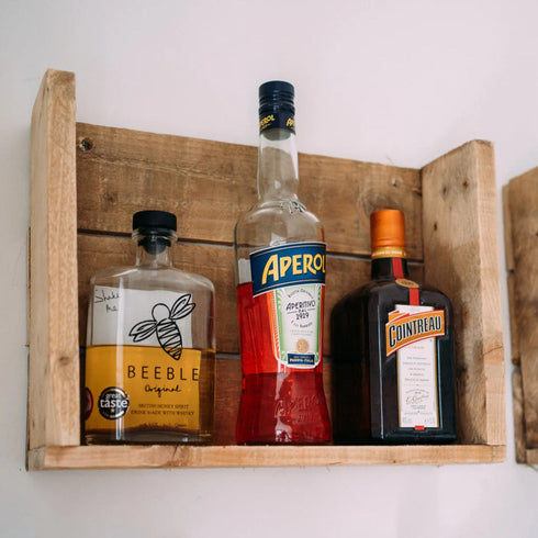 Rustic Wooden Crate Wine Rack