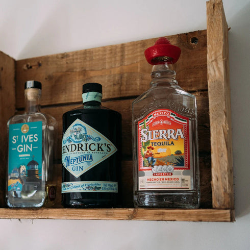 Rustic Wooden Crate Wine Rack